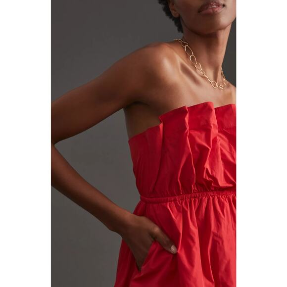 NWT Anthropologie Ruffled Taffeta Mini Dress - XL - Picture 3 of 4